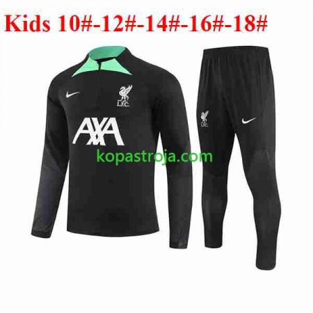 Liverpool Barn Tränings Sweatshirtställ Svart 2023/24